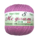 Filato per uncinetto Magnum Titan Wool 100% Cotone egiziano Makò Ciclamino