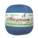 Filato per uncinetto Magnum Titan Wool 100% Cotone egiziano Makò Azzurro