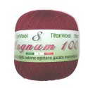 Crochet yarn Magnum Titan Wool 100% Egyptian Cotton Makò Bordeaux