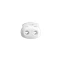 Fermacorda a 2 fori in plastica BIANCO - 196.39 Marbet
