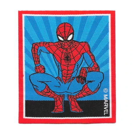 Spider man  square iron-on embroidered patch
