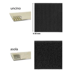 Velcro © nastro 50mm Autoadesivo UNCINO + ASOLA - Filmar