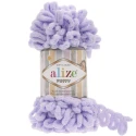 Lana Puffy Alize si lavora con le dita gomitolo di filato lilla
