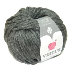 VIRTUS Merino wool knitting yarn in 50 g balls grey