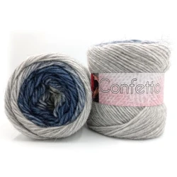 Silke CONFETTO wool cake yarn 150g 300m degradé 2