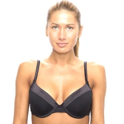 Padded bra with underwire and moulded cups, satin insert FRANCESCA - CD064 Cotonella 2