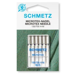 Aghi Microtex N° 60 con testa piatta per macchina da cucire - 0706496 Schmetz