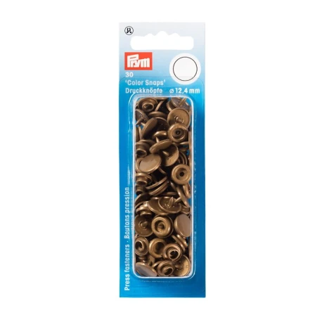 Prym Colour Snaps press fasteners 12.4mm gold