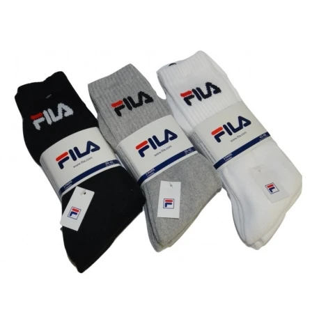 Tris Calzini uomo corti in spugna per Sport - F9505 Fila