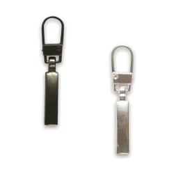 Slightly curved classic zipper puller with hook