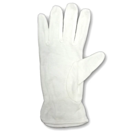 Washable and sterilisable white cotton woman gloves