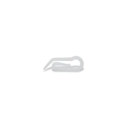 White plastic small curtain hook 25mm pack of 25