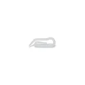White plastic small curtain hook 25mm pack of 25