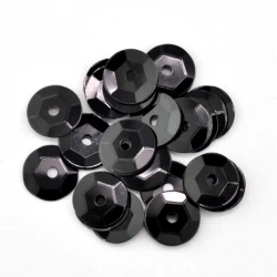 Gutermann, 6mm sequins, colour 1000 Black