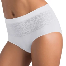 Light microfibre women’s culotte briefs with jacquard band