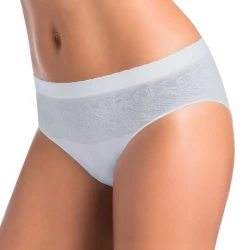 Women's MIDI mid-rise briefs in microfibre Light White - 311749 Intimidea