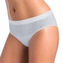 Women's MIDI mid-rise briefs in microfibre Light White - 311749 Intimidea