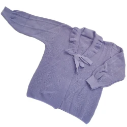 Liseuse Notte in misto lana colore indaco - L215 by Manifattura la Rocca