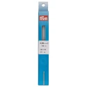 Wool and cotton crochet hooks without handle, 14cm, 4.00mm, grey - 195139 Prym