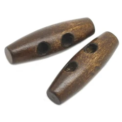 Toggles, buttons made of light wood, for duffel coats 2