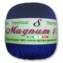 Crochet yarn Magnum Titan Wool 100% Egyptian Cotton Makò Marine Blue