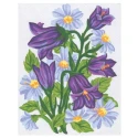 Flowers and bluebells half cross stitch kit with needle and thread - 3041K by Collection D'Art