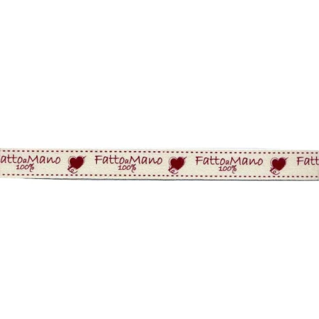 Printed cotton handmade label ribbon