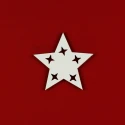 White wooden star for Christmas decorations - K1317-12 Benox