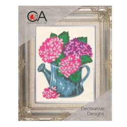 Kit Mezzopunto ortensie in fiore - set completo di ago e fili by Collection D'Art