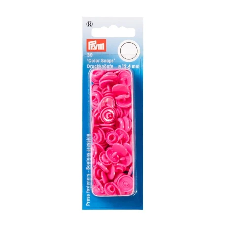 Prym Colour Snaps press fasteners 12.4mm pink