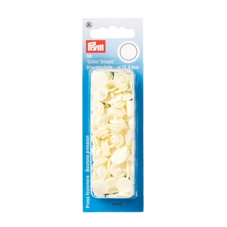 Prym Colour Snaps 12.4mm pearl non-sew press fasteners
