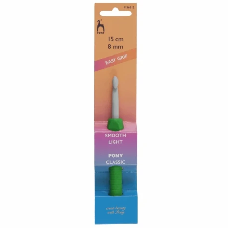 Pony Easy Grip Ergonomic Crochet Hook 8.0 mm - 56812 Pony