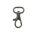 Gancio o moschettone a molla misura passo 20mm lunghezza 39mm colore grigio dcuro canna di fucile - FF144 Benox
