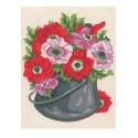 Anemone vase half stitch needlepoint kit