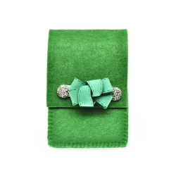 Kit fai-da-te Astuccio porta smartphone in feltro con fiocco - Set completo colore verde mela - KFR05/4 Miola