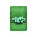 Kit fai-da-te Astuccio porta smartphone in feltro con fiocco - Set completo colore verde mela - KFR05/4 Miola
