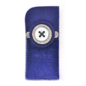 Kit fai-da-te Portaocchiali in feltro con bottone - Set completo colore blu - KFR03/3 Miola