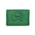 Kit fai-da-te Astuccio porta tablet in feltro con fiore - Set completo colore verde prato - KFR04/8 Miola