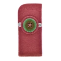 Kit fai-da-te Portaocchiali in feltro con bottone - Set completo colore bordeaux - KFR03/3 Miola