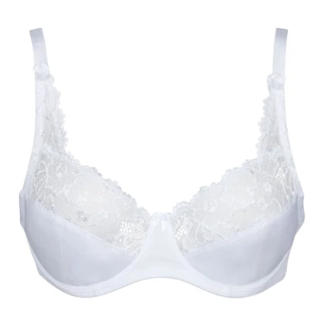 AURORA microfibre underwired bra with lace inserts, cup C