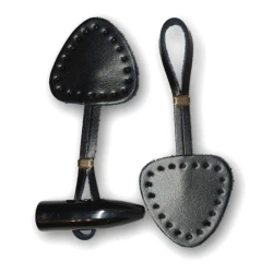 Bottoni Alamari in vera pelle per cappotti 2