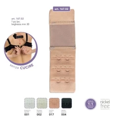 Prolunga per Reggiseno 30mm 2 Ganci - 167.02 Marbet