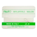 Infilaperle in Nylon con ago integrato misura 2 diametro 0,4mm