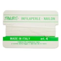 Nylon beading cord 0.6mm No.4 with integrated needle