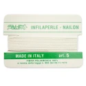 Infilaperle in Nylon con ago integrato misura 5 diametro 0,7mm