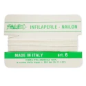 Nylon pearl knotting cord 0.8mm No.6 with needle