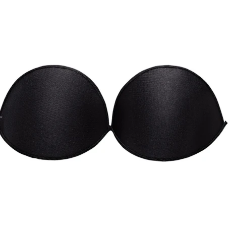 Lightweight, breathable polyester cups for dresses and brassieres, edged in cool cotton