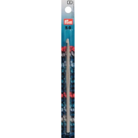 Wool crochet hooks without handle, 14cm, 5.00mm, grey - 195141 Prym