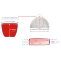 Spallotte modello mezza raglan con taglio dritto in poliuretano espanso - S60 MAS