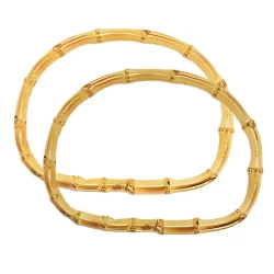 Manici per borse ovali in bambù naturale 19cm - MA108 Mas